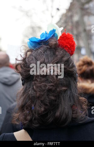 Paris : National unity rally  -  11/01/2015  -  France / Paris / Paris  -  Hundreds of thousands of people gather in Paris on Ja Stock Photo