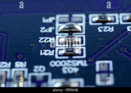 Close up electronic board Stock Photo