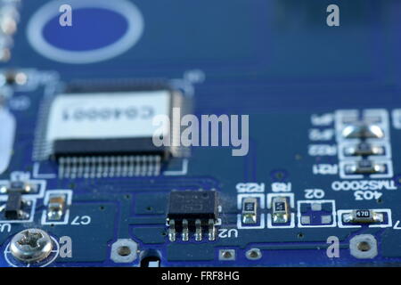 Close up electronic board Stock Photo
