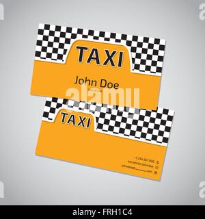 Taxi business card template design with cab symbol Stock Vector