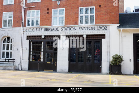 Euston Fire Brigade Station in Euston Road London UK built in 1902 Stock Photo