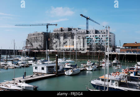 New flats being built in Brighton Marina East Sussex UK Stock Photo
