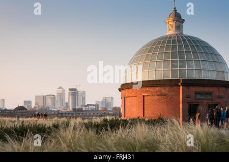 LONDON - March 17 2016. The Greenwich Foot Tunnel crosses beneath the River Thames in East London Stock Photo