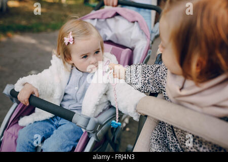 Family walk in the park Stock Photo