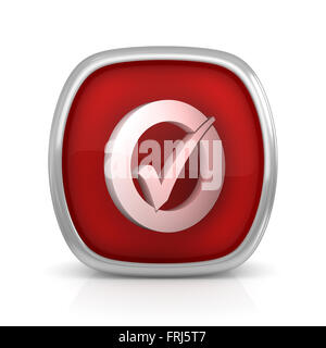 Checkmark icon , This is a computer generated and 3d rendered image. Stock Photo