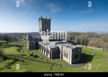 St. David's Cathedral in St. David's, Pembrokeshire, West Wales. Stock Photo