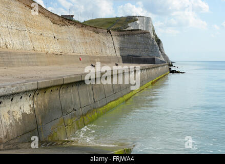 Seafront and cliffs at Rottingdean near Brighton, East Sussex, England Stock Photo