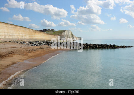 Seafront and cliffs at Rottingdean near Brighton, East Sussex, England Stock Photo