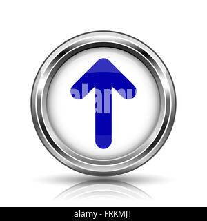 Metallic shiny glossy icon on white background Stock Photo - Alamy