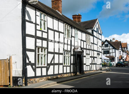 'The Raven', 17th century timber framed grade II listed town house, High Street, Church Stretton, Shropshire, England, UK Stock Photo