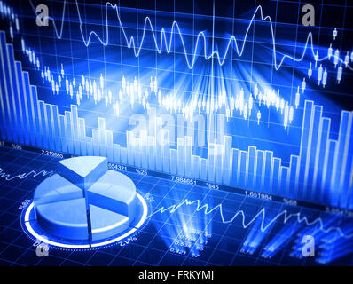 Business chart , This is a computer generated and 3d rendered image. Stock Photo