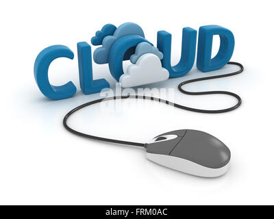 Cloud computing network , This is a computer generated and 3d rendered image. Stock Photo