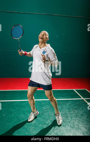 EL MONTE, CA – JULY 21: Badminton Finals in El Monte, California on July 21, 2005. Stock Photo