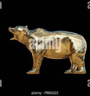 golden bear, 3D rendered Stock Photo