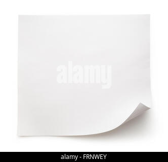 Blank sheet of paper on white background Stock Photo