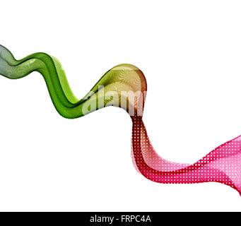 Abstract blue transparent wave background Stock Vector