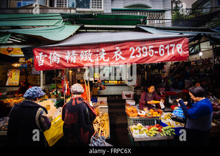 Street market in the Zhongzheng District, Taipei, Taiwan. Stock Photo