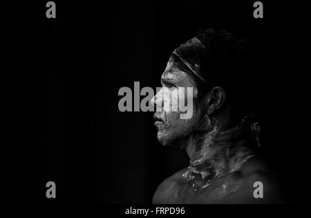 Australia, Portrait of aboriginal man with body paint, 1925. 2005/010/1
