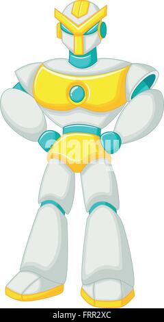 Strong robot posing Stock Vector