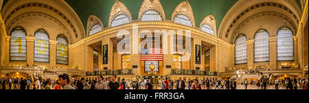 Panoramic view of Grand Central Terminal train station, New York City, USA. Stock Photo