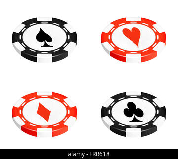 Casino chips isolated on the white Stock Photo - Alamy