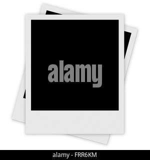 Two polaroid photo frames isolated over white Stock Photo