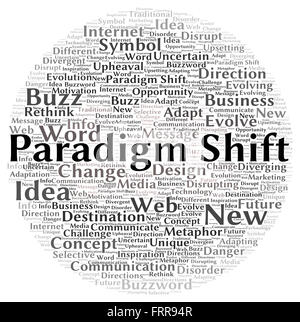 Paradigm Shift Concept Word Cloud Background Stock Photo - Alamy