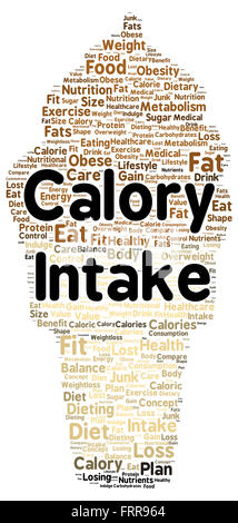 Calory intake concept word cloud background Stock Photo - Alamy