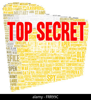 Word, writing Top Secret. Business concept for Military Top Secret