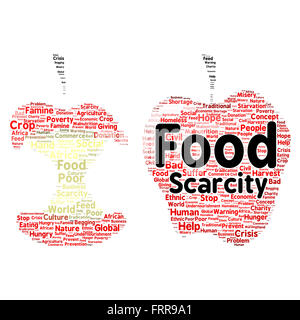 Food Scarcity Concept Word Cloud Background Stock Photo - Alamy