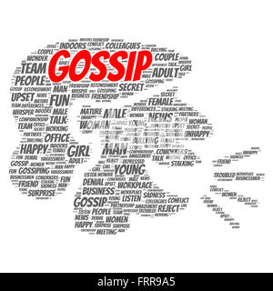 Gossip word cloud shape concept Stock Photo