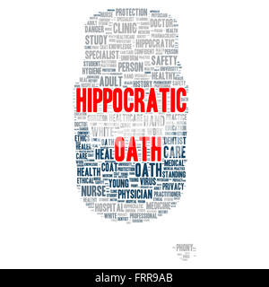Hippocratic oath word cloud shape concept Stock Photo