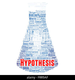 Hypothesis word cloud shape concept Stock Photo