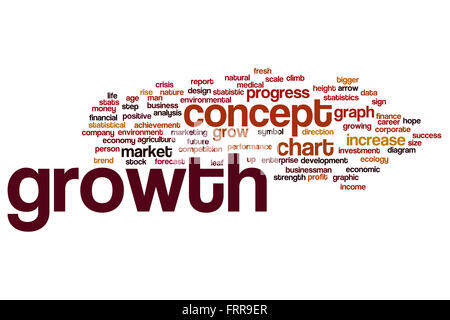 Growth word cloud concept Stock Photo