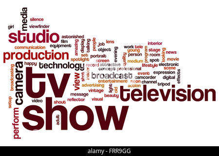 TV show word cloud concept Stock Photo