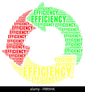 Efficiency word cloud shape concept Stock Photo