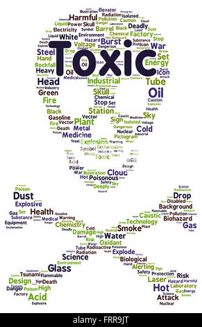 Toxic word cloud shape concept Stock Photo