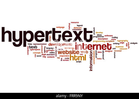 Hypertext word cloud concept Stock Photo