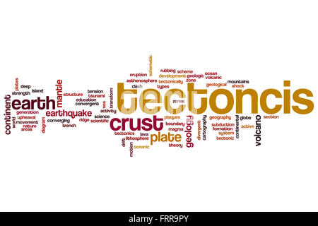 Tectonics word cloud concept Stock Photo