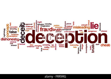 Deception word cloud concept Stock Photo