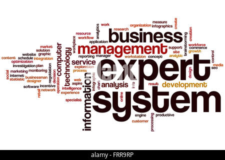 Expert system word cloud concept Stock Photo