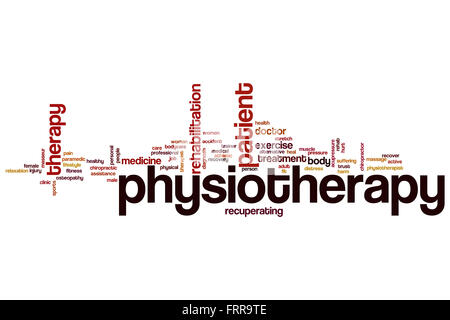 Physiotherapy word cloud concept Stock Photo