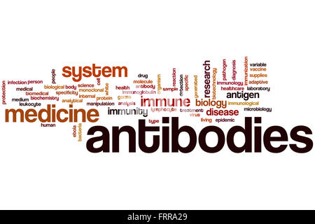 Antibodies word cloud concept Stock Photo