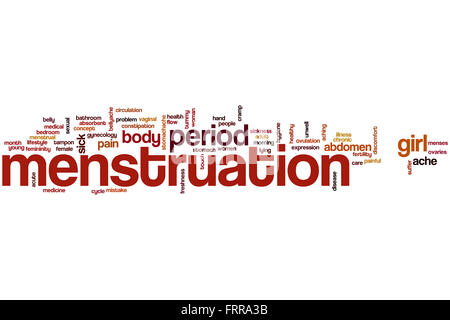 Menstruation word cloud concept Stock Photo