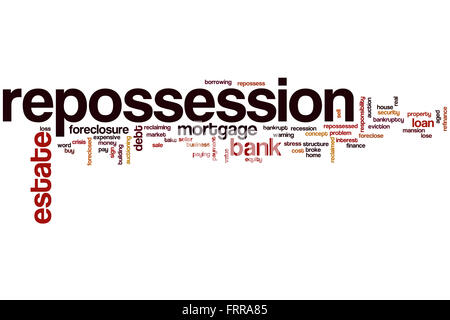 Repossession word cloud concept Stock Photo