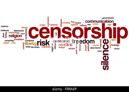 Censorship word cloud concept Stock Photo