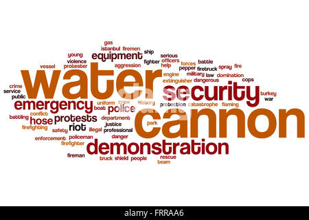 Water cannon word cloud concept Stock Photo