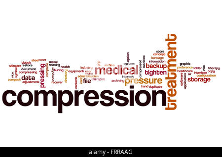 Compression word cloud concept Stock Photo - Alamy