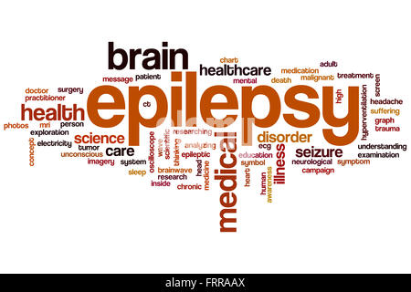 Epilepsy word cloud concept Stock Photo