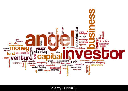 Angel investor concept word cloud background Stock Photo